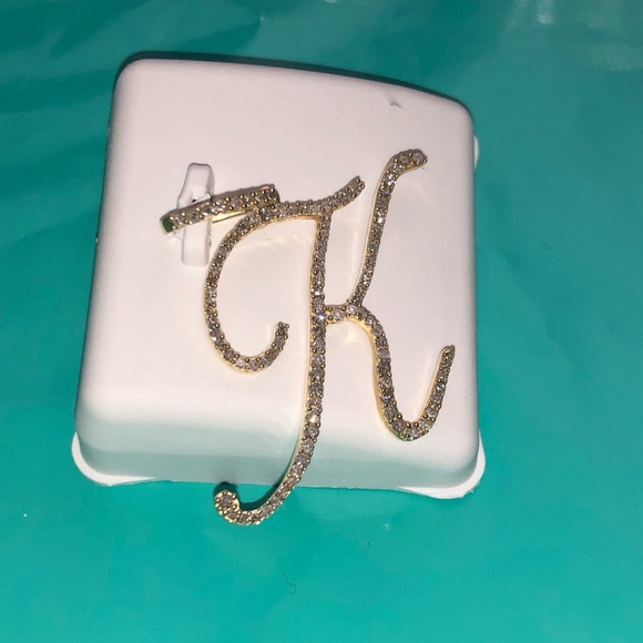 10k REAL GOLD REAL GENUINE DIAMOND K initial Pendant FREE APPRAISAL BLACK FRIDAY - Picture 7 of 15